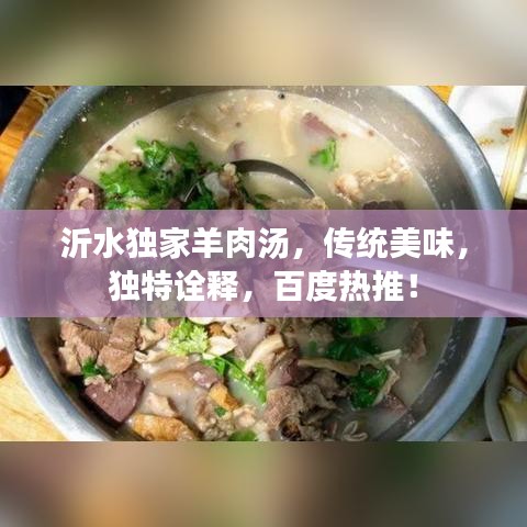 沂水獨(dú)家羊肉湯，傳統(tǒng)美味，獨(dú)特詮釋，百度熱推！