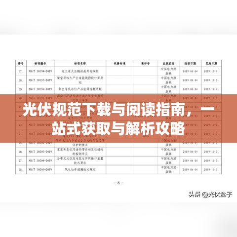 光伏規(guī)范下載與閱讀指南，一站式獲取與解析攻略